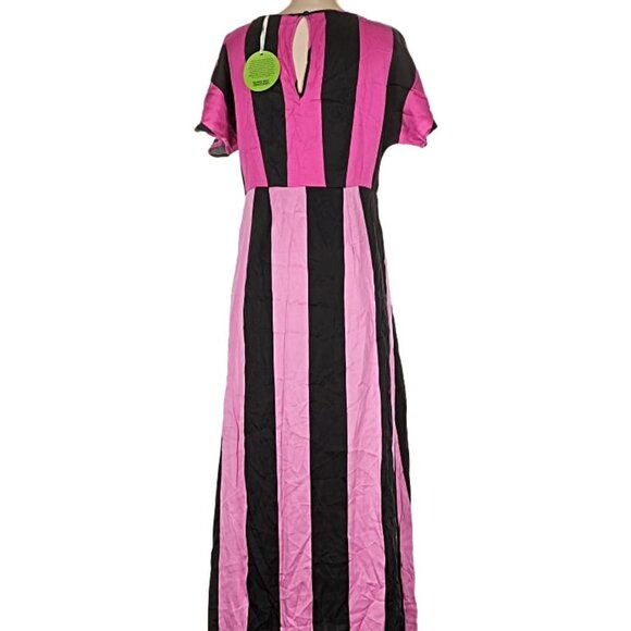 NWT black & pink stripe maxi dress, designer line for Target, size 6 - Picture 3 of 8